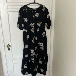 “Neuflora” Black Floral Dress